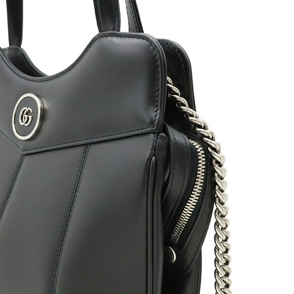 GUCCI Black Leather Shoulder Bag - Picture 6 of 10